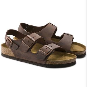 Brown leather Birkenstock